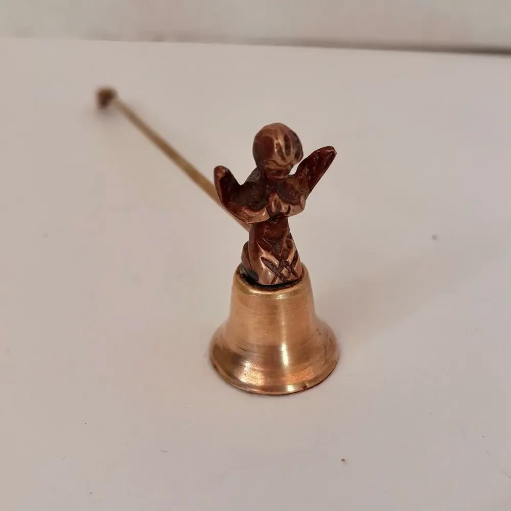 Vintage Brass Praying Angel Candle Snuffer -7